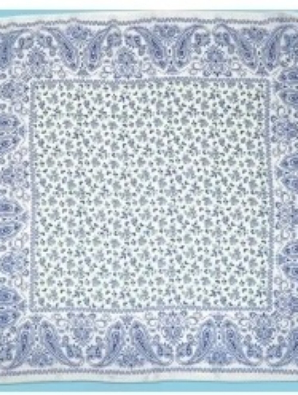 Classic Blue Paisley Square Scarf